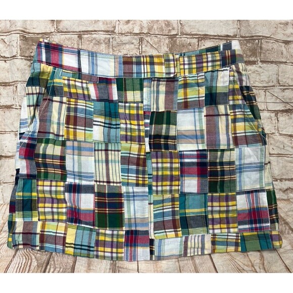 J. Crew Factory Plaid Patchwork Mini Skirt - Multicolor - Picture 1 of 5